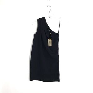 All Saints NWT Semele Black One-Shoulder Dress